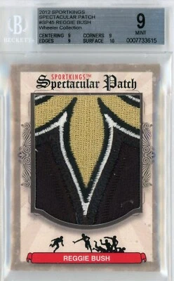 2012 SPORTKINGS SPECTACULAR PATCH 1/1 #SP45 REGGIE BUSH BGS MINT 9 - Image 1 of 2