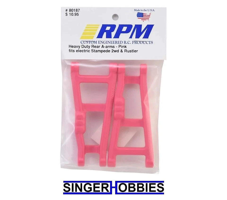 RPM Traxxas Stampede 2wd Rustler Rear A-arms Pink 80187