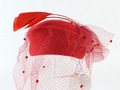Mr John Classic Ladies Fascinator Hat Excello Wool Felt 6 3/4 54cm - Image 1 of 4