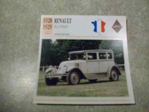 CARTE FICHE AUTO RENAULT PG2 VIVASIX - Imagen 1 de 1