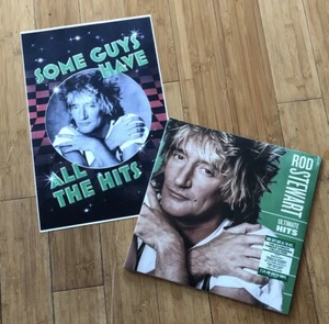Rod Stewart - Ultimate Hits 2LP + Poster Bundle [Vinyl New] Limited Opaque Green - Picture 1 of 2