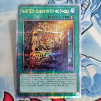 Yugioh Asian English WANTED Seeker Of Sinful Spoils AGOV-AE054 QCSE - Image 1 of 2