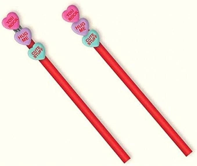 Goma de borrar 3D corazón apilable Amscan con lápiz regalo de fiesta de San Valentín Foto 1 de 1