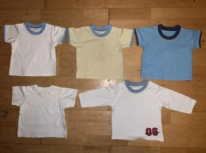 5 Pack M&S T-Shirts Age 3-6 Months Very Good Condition - Picture 1 of 17