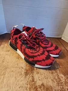 Rare Size 10 - adidas Nice Kicks x NMD Runner PK Red Black Tie Dye AQ4791 EUC  - Picture 1 of 10