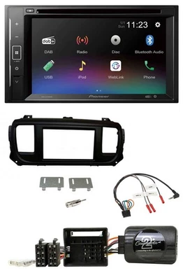 Pioneer Bluetooth Lenkrad USB 2DIN DAB DVD Autoradio für Toyota Proace Citroen J - Bild 1 von 4