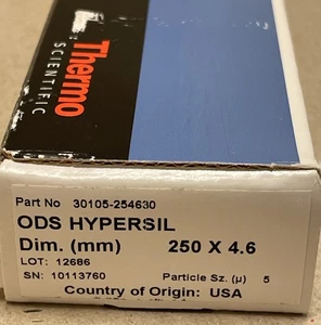 Thermo Scientific ODS Hypersil 250 x 4.6 mm 5µm HPLC Column 30105-254668 - Picture 1 of 8