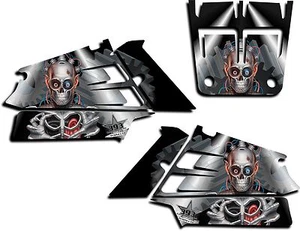 YAMAHA BANSHEE GRAPHICS WRAP DECAL STICKER KIT TURBO CHARGED SHROUDS BLACK - Picture 1 of 1