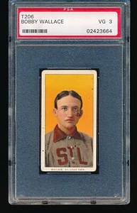 1909 T206 Sovereign 350 BOBBY WALLACE PSA 3 - Picture 1 of 2