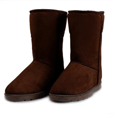 Winter Boots Women's Faux Fur Suede Mid Calf Warm Snow Fashion 5-10 US Size Boot - Image 1 of 4