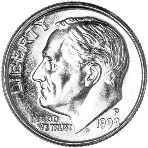 1998 P Roosevelt Dime BU US Coin Cover