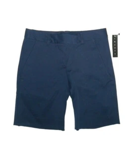 Theory women's Manu New Plaza Navy stretch cotton Shorts - size 00 -retail $180 - Picture 1 of 4
