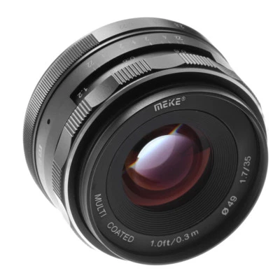 Meike 35mm F1.7 Manual  Focus MF Prime Lens For Canon EF-M  M M5 M6 M100 - Image 1 of 4