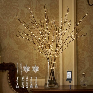Lighted Branches Brown 32IN 200 Warm White Fairy Lights, Lighted Willow Branches - Picture 1 of 8