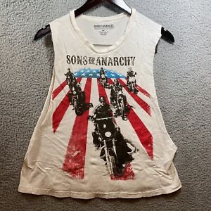 Spa Sons Of Anarchy Sleeveless Cut Graphic T Shirt Medium 2013 Stain 