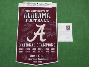 KEN STABLER OZZIE NEWSOME STEPHENSON SIGNED ALABAMA CRIMSON TIDE PENNANT JSA LOA - Picture 1 of 10