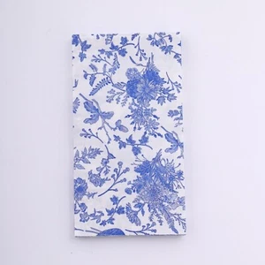 20 White Blue Floral 2 Ply Paper Disposable Dinner Napkins Party Decorations - Picture 1 of 9