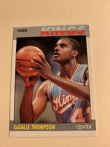#107 Lasalle Thompson Sacramento kings. 1987 88  Fleer Basketball Card Cb20
