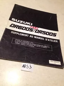 Suzuki DR600SG DR500SG Sg DR500 Dr 500 DR600 éd.1986 Suplemento Manual Taller - Imagen 1 de 9