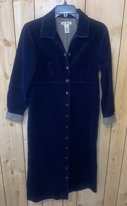 Vestido completo de pana azul marino talla 8 Duckhead vintage para mujer con bolsillos - Imagen 1 de 7
