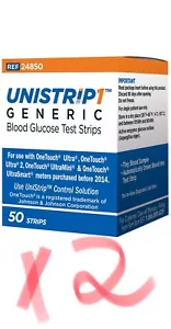 UniStrip 100 Teststreifen Verwendung mit Onetouch Ultra Messgeräte - Freaky schneller Versand 👍 - Bild 1 von 2