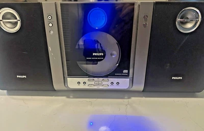 PHILIPS MC235B/37 Micro Home System Shelf CD Player AM FM Radio W/Speakers RARE - Image 1 of 4