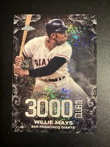 2016 Topps Chrome Update #3000C-7 Willie Mays 3000 Hits Club insert card HOF - Picture 1 of 2