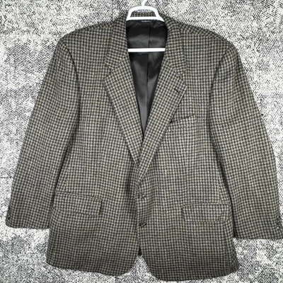 Blazer vintage de pata de gallo de tweed de lana Burberrys para hombre talla etiqueta falta LEER Foto 1 de 4
