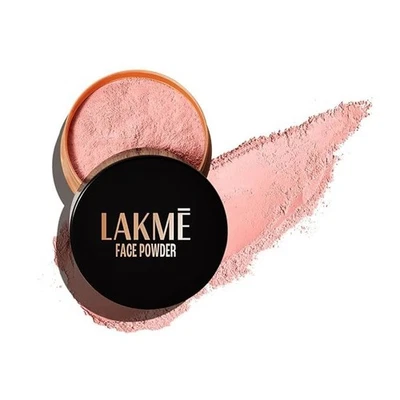 Lakme Rose Loose Face Powder with Sunscreen, Warm Pink, Face Makeup for a Rosy G - Image 1 of 4