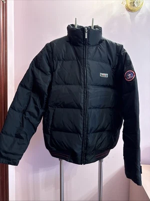 Chaqueta acolchada de plumón negra de colección Snoopy Collection concierto a chaleco unisex S/M Foto 1 de 4