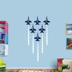BLUE ANGELS 698mm x 1272mm - Wall Sticker - Aerobatic Team - Picture 1 of 7