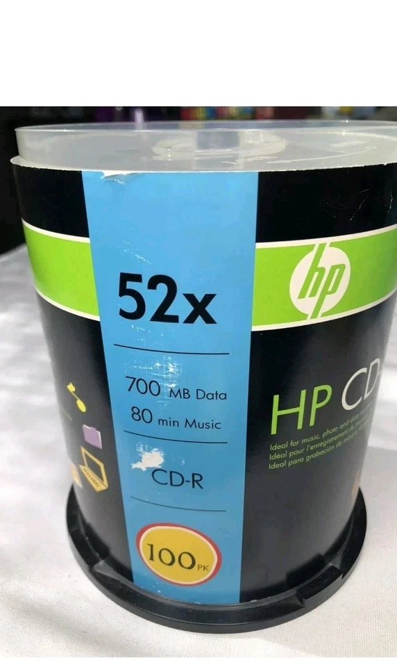 HP CD+R 90/100 package, 52x 700MB 80 mins  - Image 1 of 1