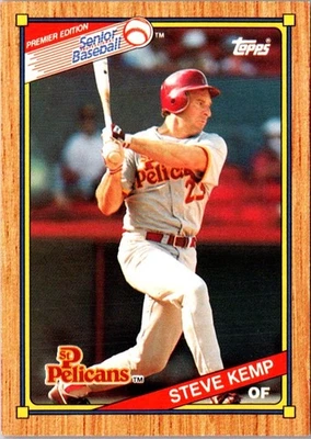 1989 Topps Senior League Steve Kemp #52 St. Petersburg Pelicans Baseball Card - Image 1 of 2