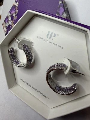 Pendientes Bomb Party Original "You're My Home" Amatista Circonita cúbica/Rodio ER72813 Foto 1 de 4