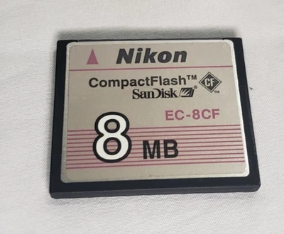 Nikon 8 MB CompactFlash Type-I Memory Card by SanDisk 1999 - Image 1 of 3