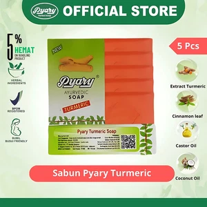 Pyary Turmeric Herbal Beauty Soap Original 5 Pack – Natural Skin Care Set - Picture 1 of 15