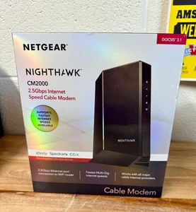 NETGEAR Nighthawk Multi-Gig Cable Modem (CM2000) - Compatible With All Cable - Zdjęcie 1 z 10