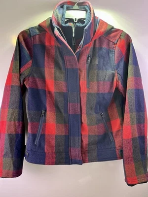 Chaqueta grande para mujer Harley Davidson a cuadros roja azul marino negra verde cremallera completa lana Foto 1 de 4