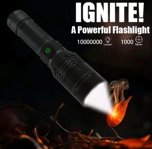 Linterna LED súper brillante de alta potencia Lumen lámpara antorcha recargable 10000000 - Imagen 1 de 7