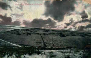 Postal Postal Gold Hill Alaska at Midnight Alaska Alaska No 9004 - Imagen 1 de 2