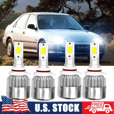 For Honda Civic 1988 1989-1991 LED Headlight Bulbs Conversion Kit High Low Beam - image 1 of 4