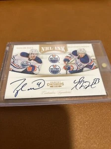 11/12 Panini Contenders Dual Auto NHL Ink Oilers Hall/Nugent Hopkins Hockey Card - Picture 1 of 9