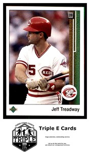 1989 Upper Deck #393 Jeff Treadway Cincinnati Reds ~A2P
