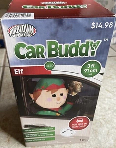 Elf Car Buddy 3ft Airblown Inflatable Energy Efficient LED Christmas Decoration - Picture 1 of 4