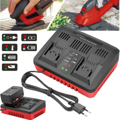 Doppelladegerät für Einhell 18V Akku PXC Ladegerät Power X-Change Akkuladegrät  - Bild 1 von 4