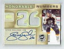 05-06 UD The Cup Honorable Numbers  Steve Sullivan  /26  Patches  Auto