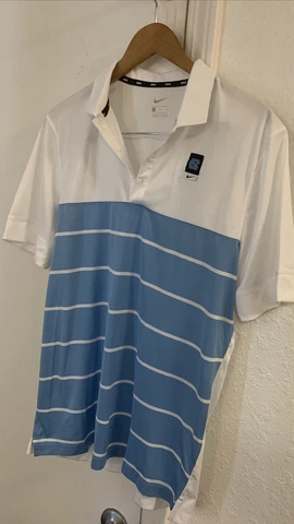 New Nike North Carolina Tar Heels Dri Fit Golf Polo Shirt M Medium Slim Fit Cover