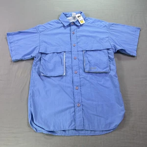 NEW VINTAGE Simms Shirt Mens Small Blue Tarponwear Vented Fishing Outdoor - Picture 1 of 12