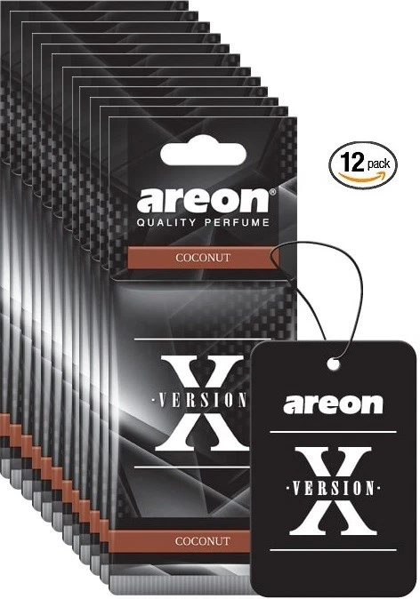 Areon X VERSION Design Hanging Car Air Freshener, Coconut (Pack of 12) - Image 1 of 1