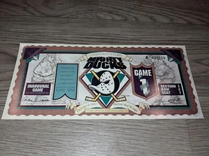 1993 Mighty Ducks of Anaheim Inaugural Commemorative Game Ticket From The Pond - Picture 1 of 3
